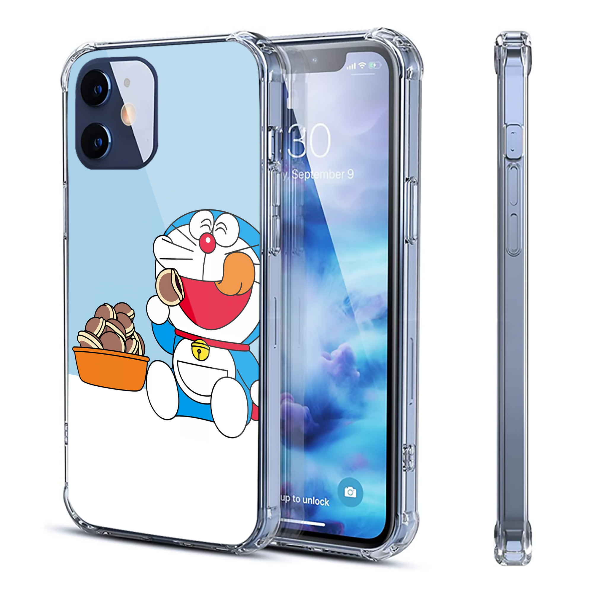 （画像用） ドラえもん Doraemon 【iPhone 12シリーズ対応】透明スマホケース（クリアソフトケース）